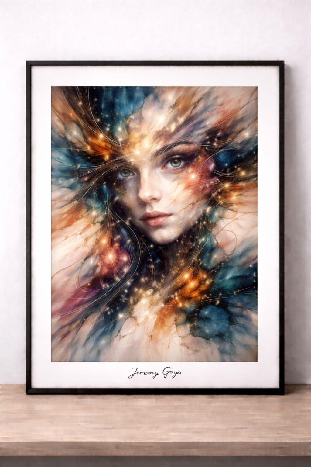 Ethereal gaze in vibrant colors