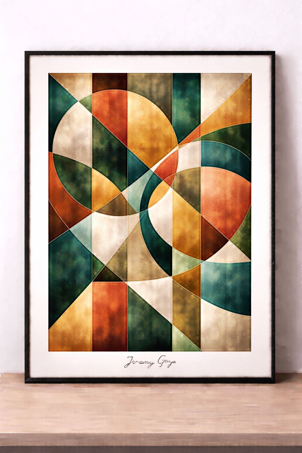 Geometric abstraction in vibrant colors