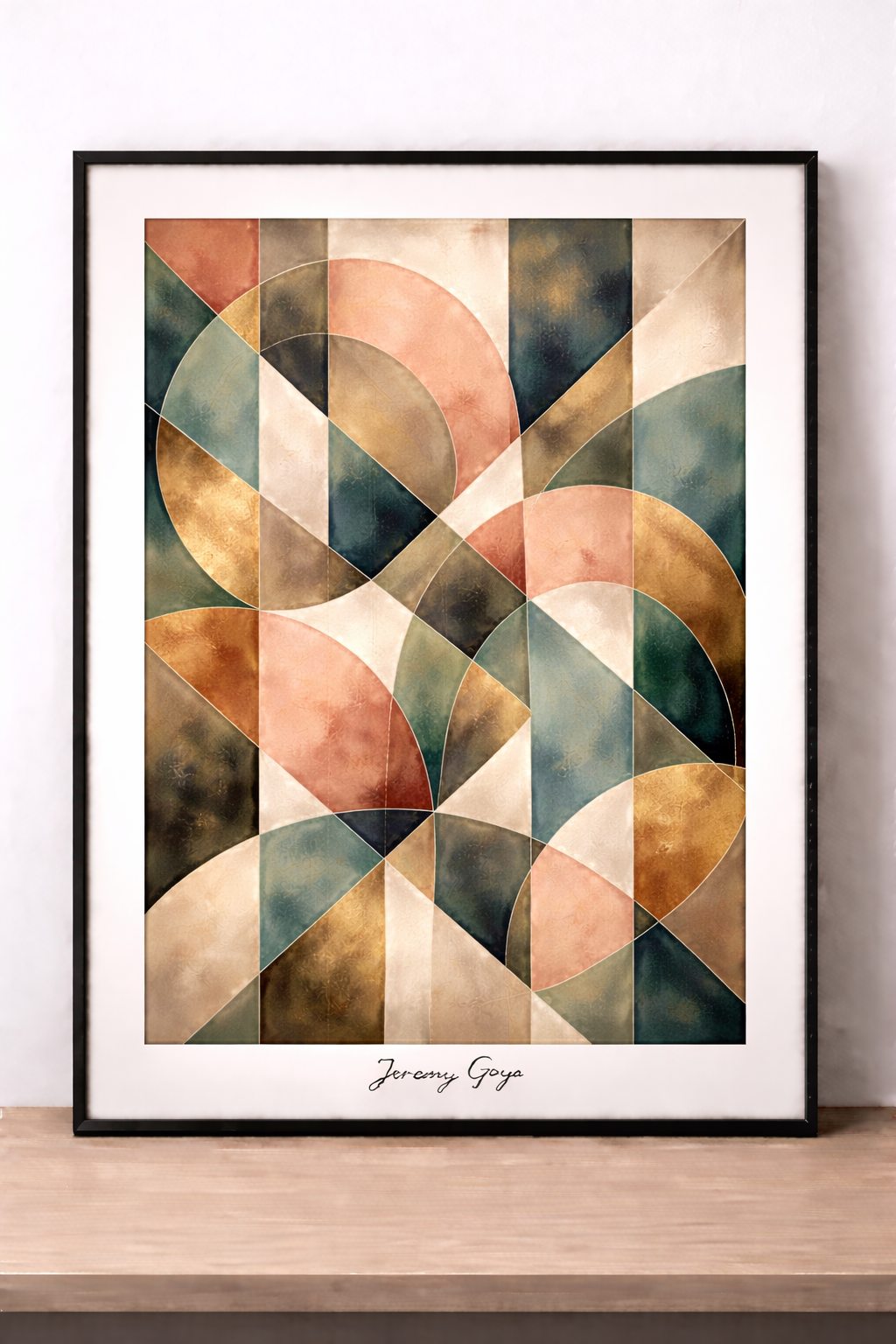 Geometric abstraction with pastel tones